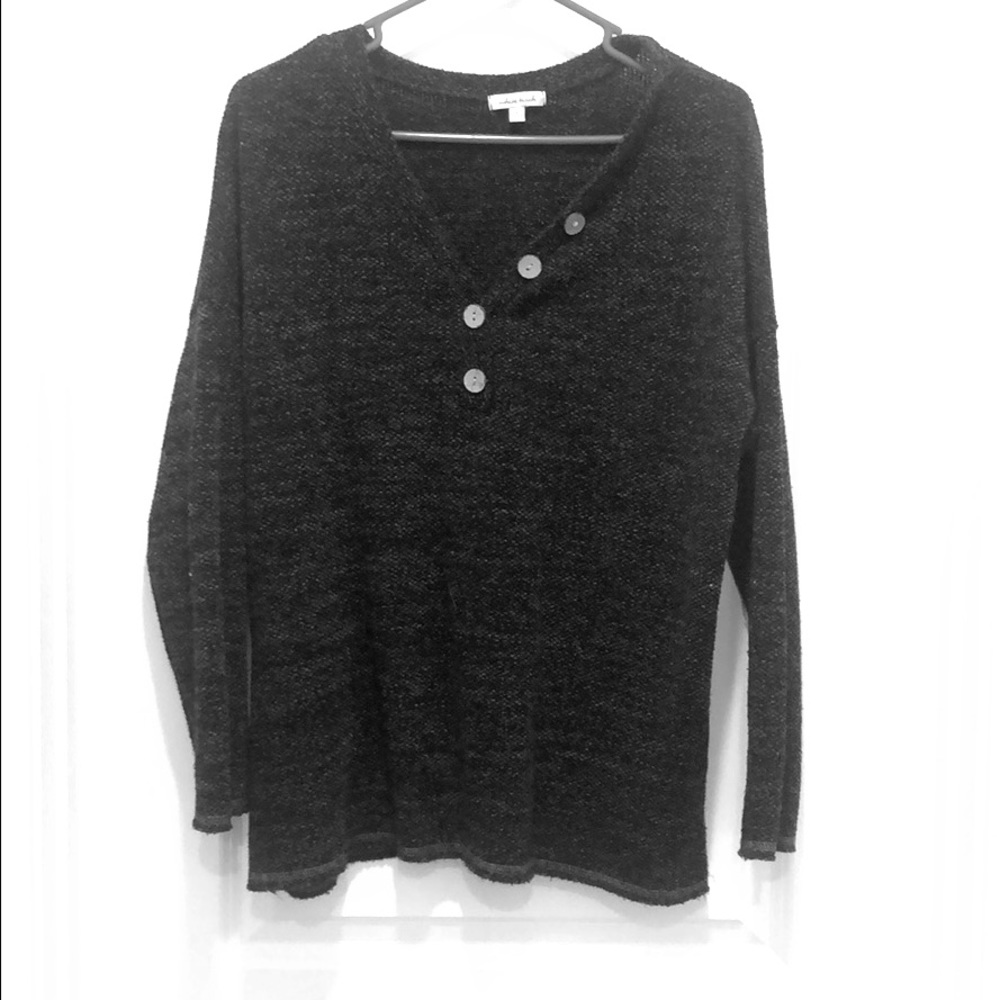 Sweater with button accent